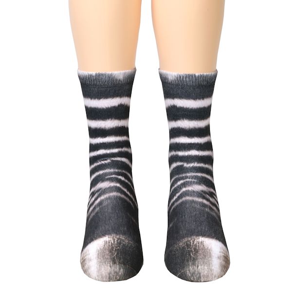 Yinuoday Adult Kids 3D Animal Paw Cat Tiger Feet Print Foot Crew Socks Elastic Hosiery