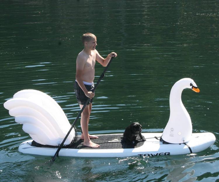 Stand-up Paddle-Board Floats Turn Your Board Into a swan - swan floats for SUP