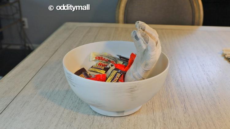 Moving Monster Hand Candy Bowls - Animated witch hand Halloween candy bowls - Mummy hand candy bowl