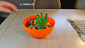 Moving Monster Hand Candy Bowls - Animated witch hand Halloween candy bowls