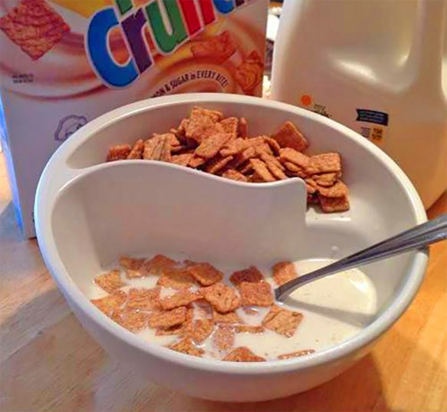 Genius Cereal Bowl Separates Your Milk and Cereal To Prevent Sogginess - Anti-soggy cereal bowl