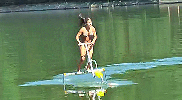 AquaSkipper Human Powered Watercraft GIF