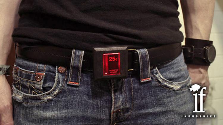 Light-up Insert Coin Arcade Coin Slot Belt Buckle