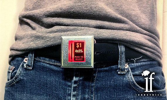 You Can Get An Arcade Coin Slot Belt Buckle That Lights Up