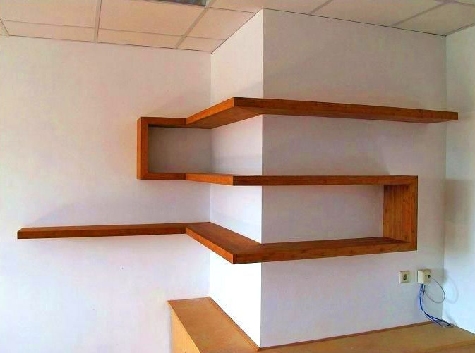 These Around The Corner Shelves Make For A Unique Design Idea