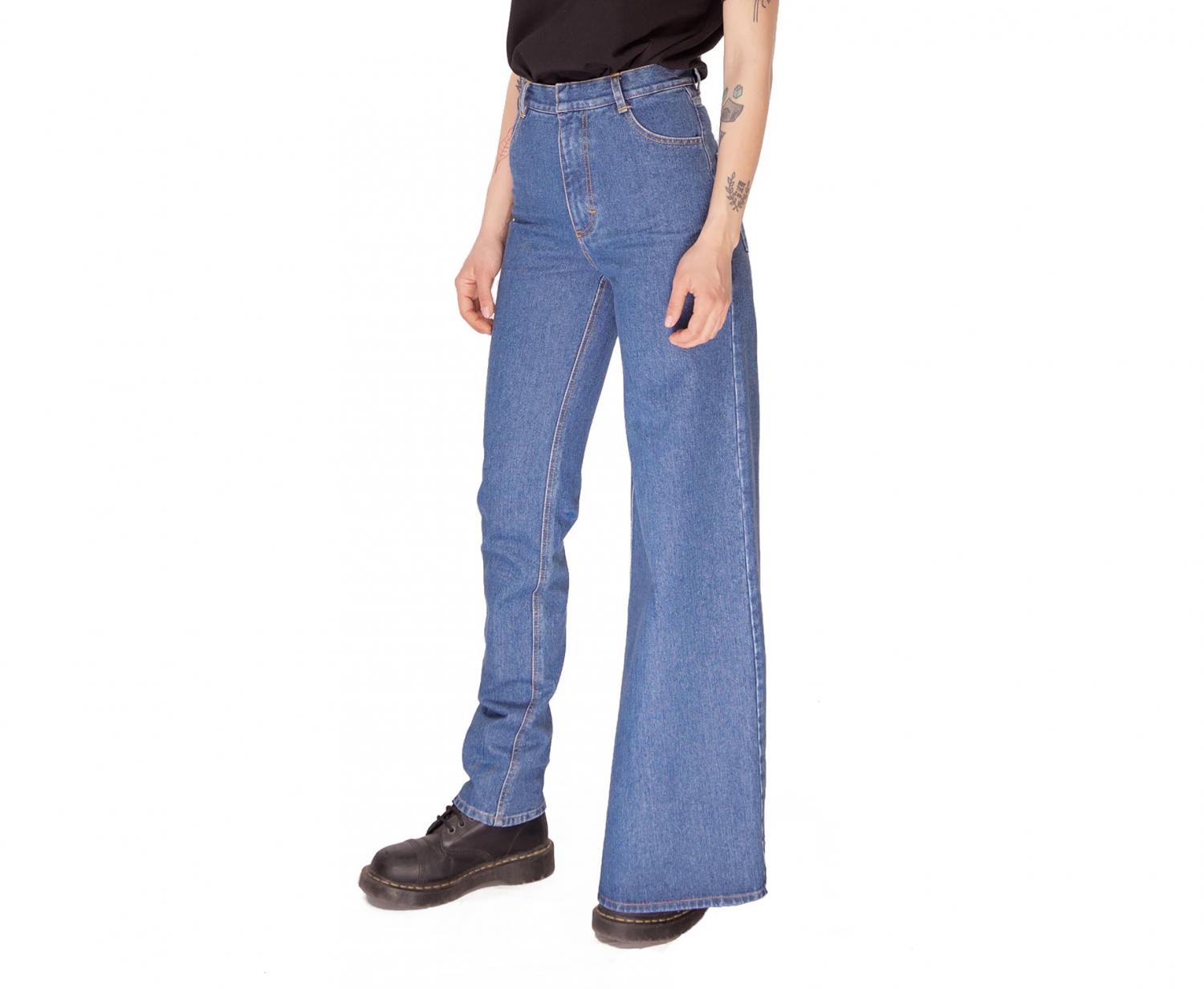Ksenia Schnaider Asymmetrical Skinny and Wide Leg Jeans - Double-style jeans