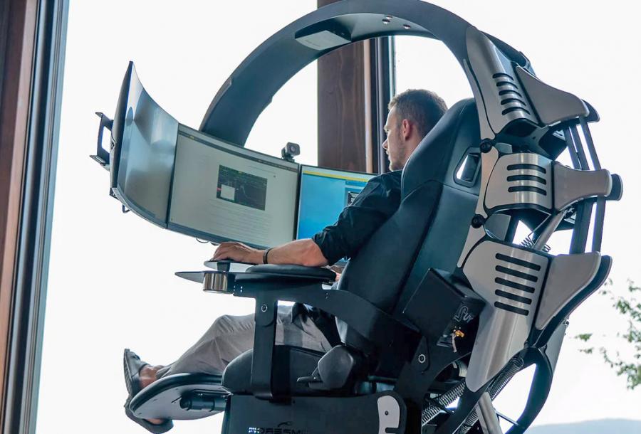 mwelab Emperor XT Automatic Reclining Robotic Desk Ultimate Workstation