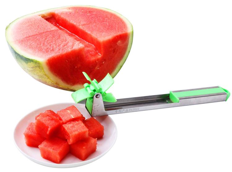 Automatic Watermelon Cube Slicer With Rotating Slicer Blades - Quickest watermelon slicer