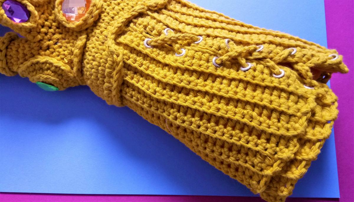 Avengers Thanos Infinity Gauntlet Knit Glove - DIY knitting Infinity Gauntlet Cosplay Knit Glove