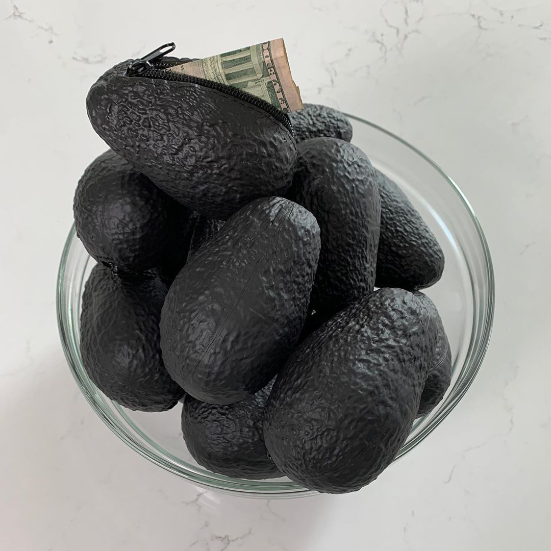 Realistic avocado coin online purse amazon