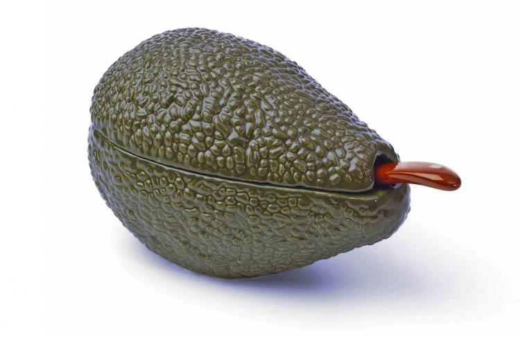 Avocado Shaped Guacamole Serving Dish