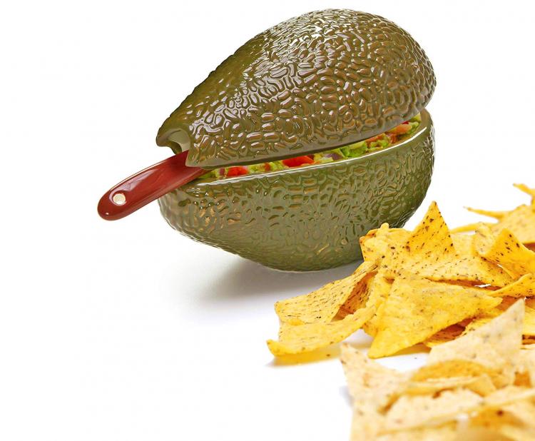 Avocado Shaped Guacamole Serving Dish