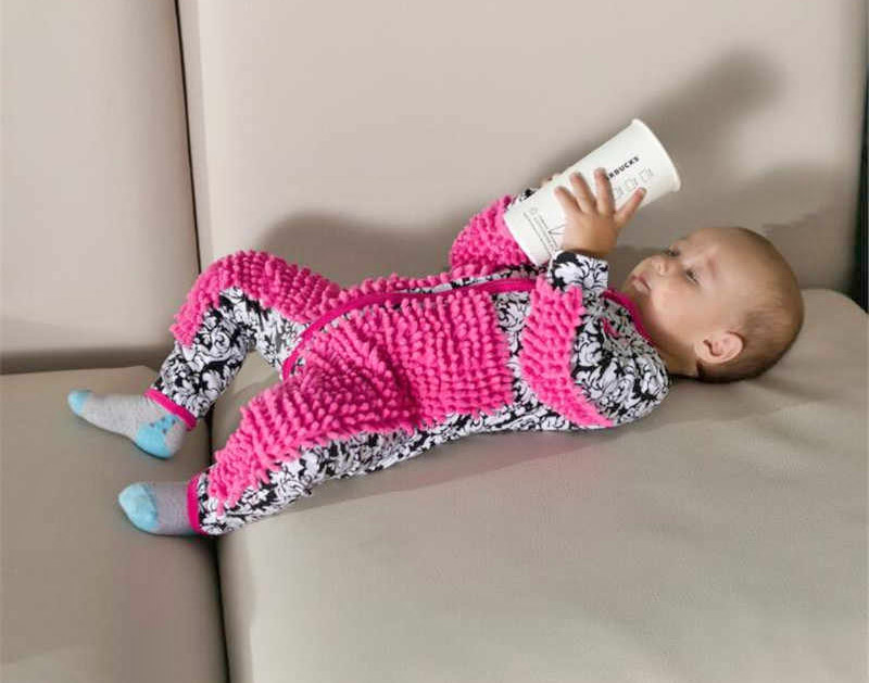 You Can Now Get a Baby Mop Onesie So Your Baby Can Help You Clean