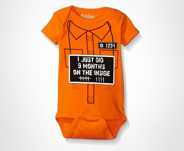 9 Months On The Inside Baby Onesie Halloween Costume - 9 months of hard time baby onesie costume