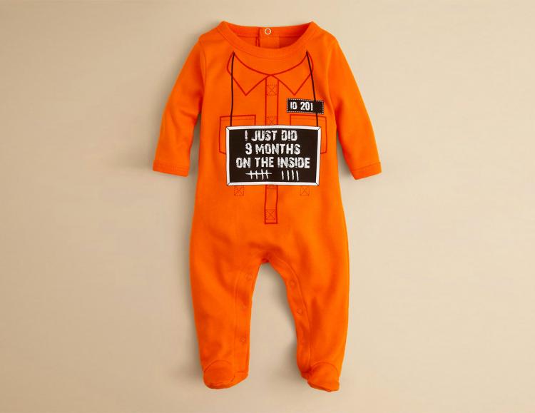 Just done 9 months hot sale inside baby grow orange