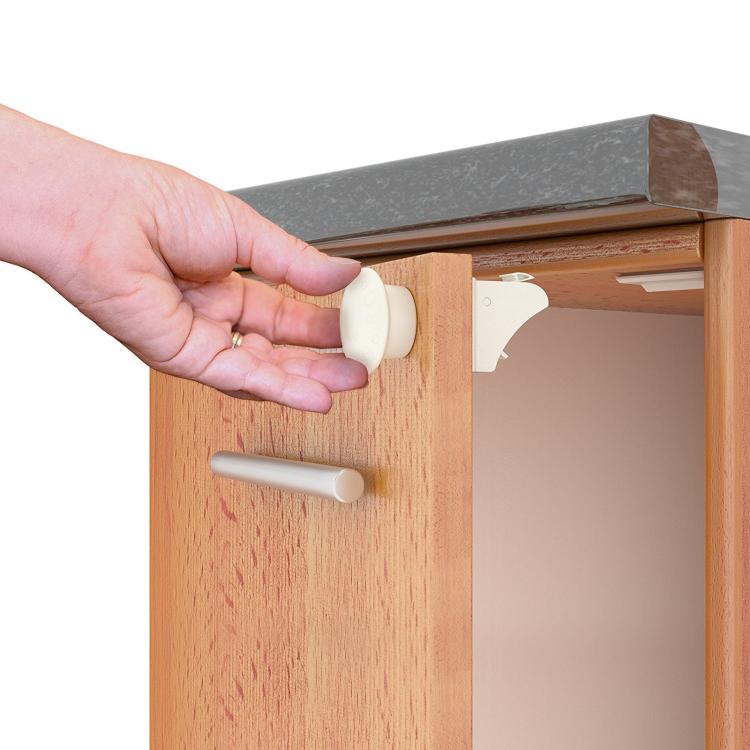 These Baby-Proof Cabinet Locks Use Magnets To Open and Close 