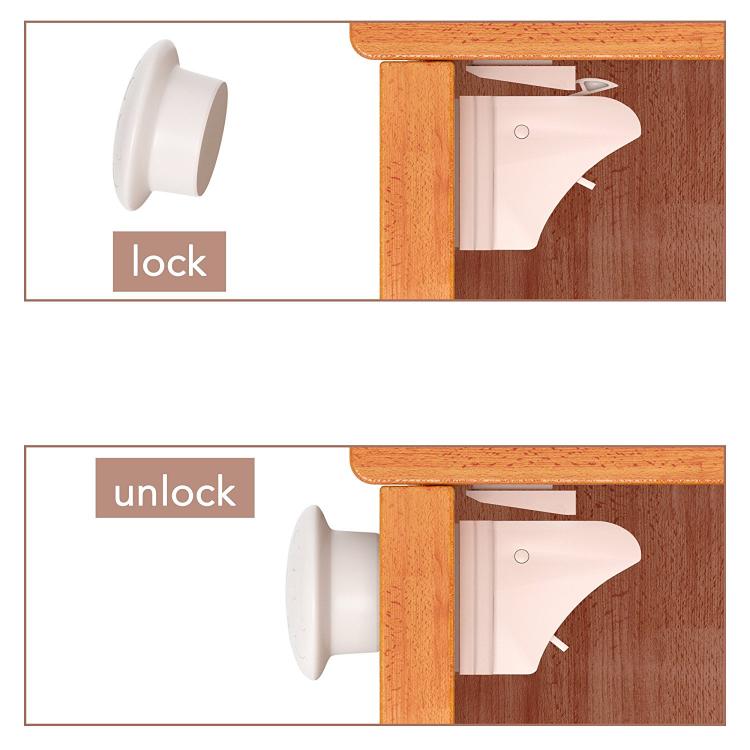 Baby Safety Magnetic Cabinet Locks 4 Pack