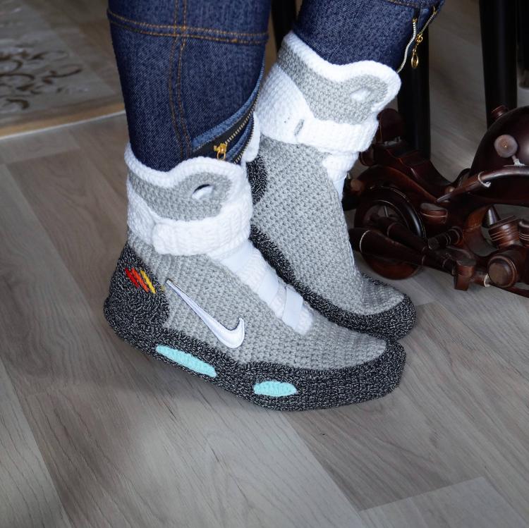 Back To The Future Shoes Knitted Slippers