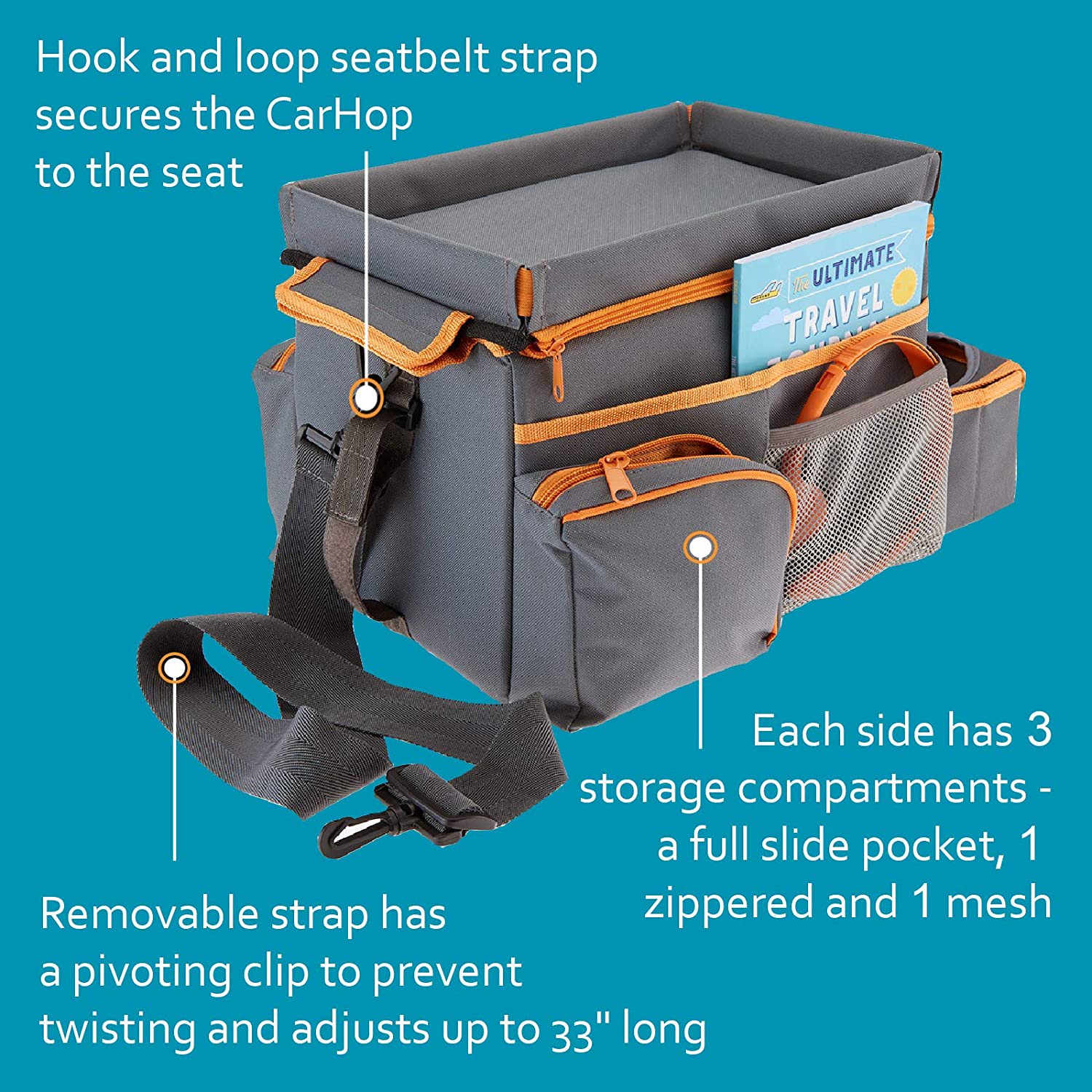 Ziploc®, 3 Backseat Tackle Boxes for Road Trips with Kids