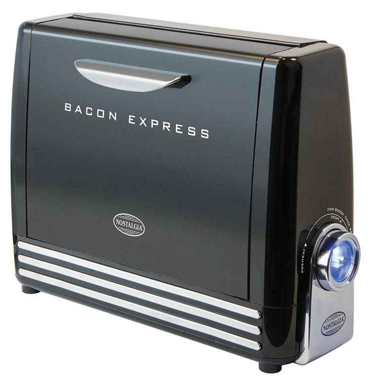 Bacon Express Crispy Bacon Grill by Nostalgia with Removable Tray 1200 Watt