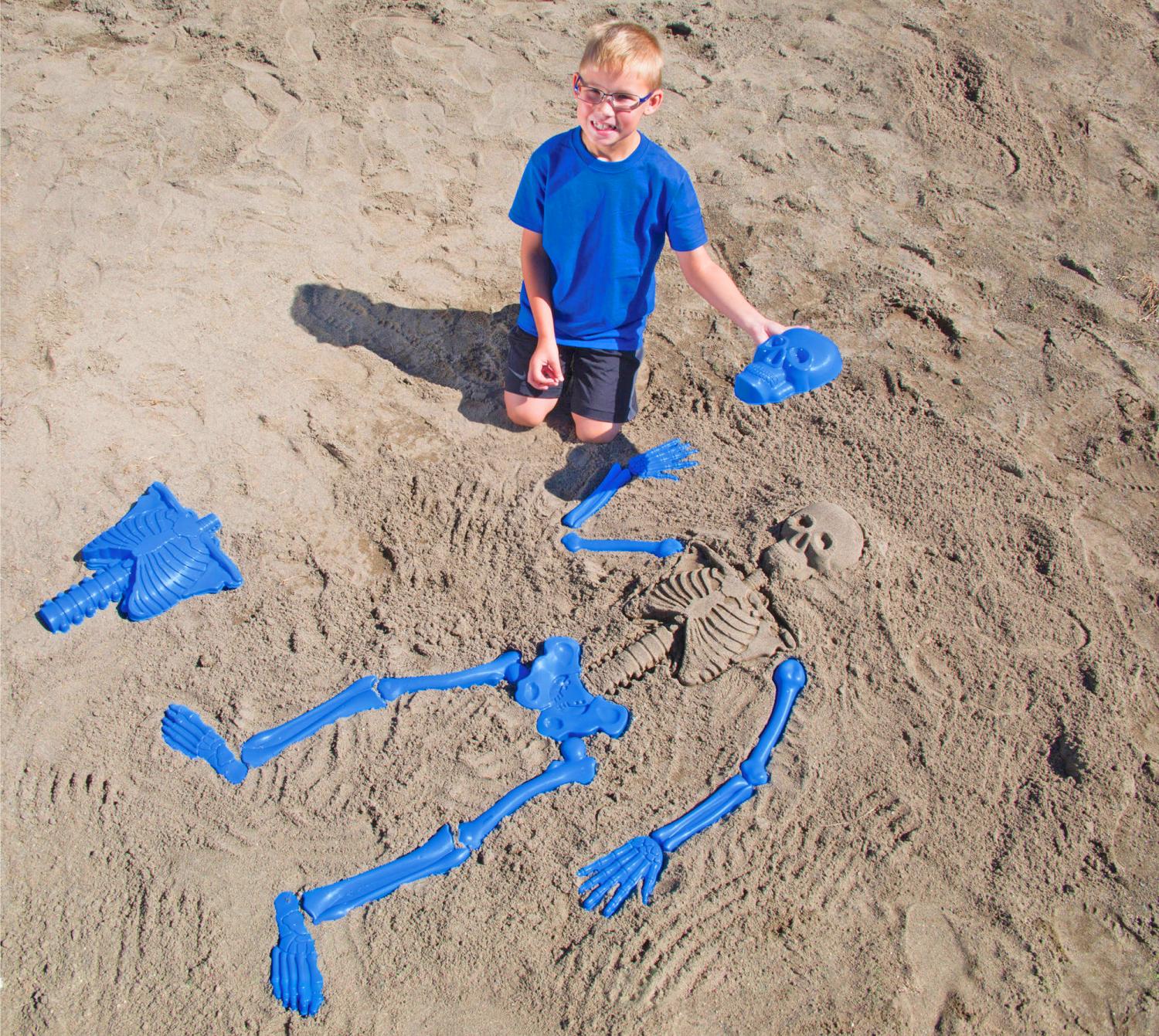 skeleton sand toy