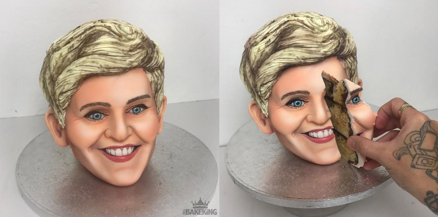 Ellen Cake - Realistic Ellen Head Cake