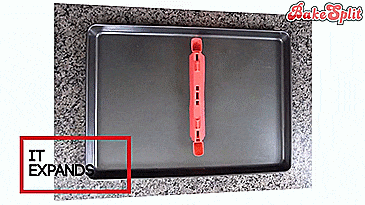BakeSplit Universal Baking Pan Divider - Baking Pan Splitter Lets You Cook/Bale Two Separate Meals With 1 Pan