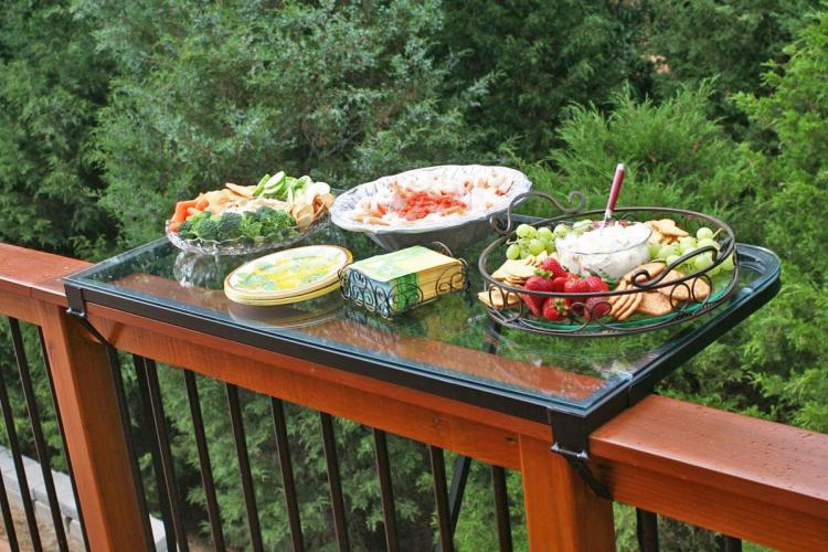 DeckMate Balcony Railing Tray Table