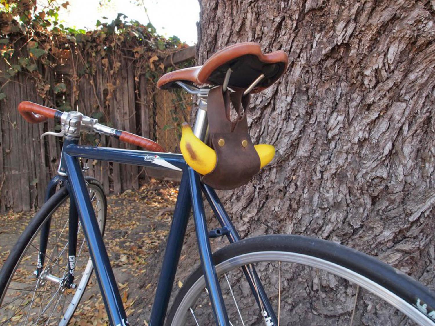 Banana Holder For Your Bicycle - Leather bike banana holster