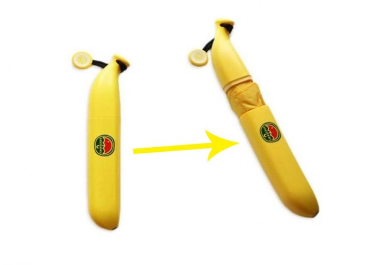 Banana Shaped Umbrella - Um-Banana Fruit Umbrella