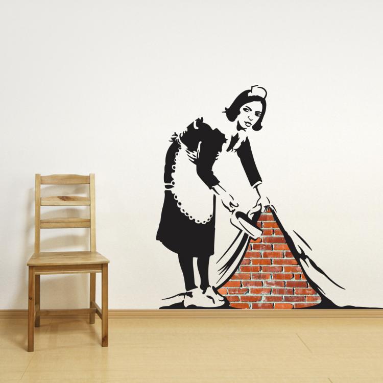 Banksy Sweep It Under The Rug Wall Decal