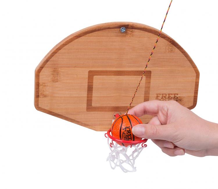 Basketball and Hoop Free Toss Hook and Ring Game