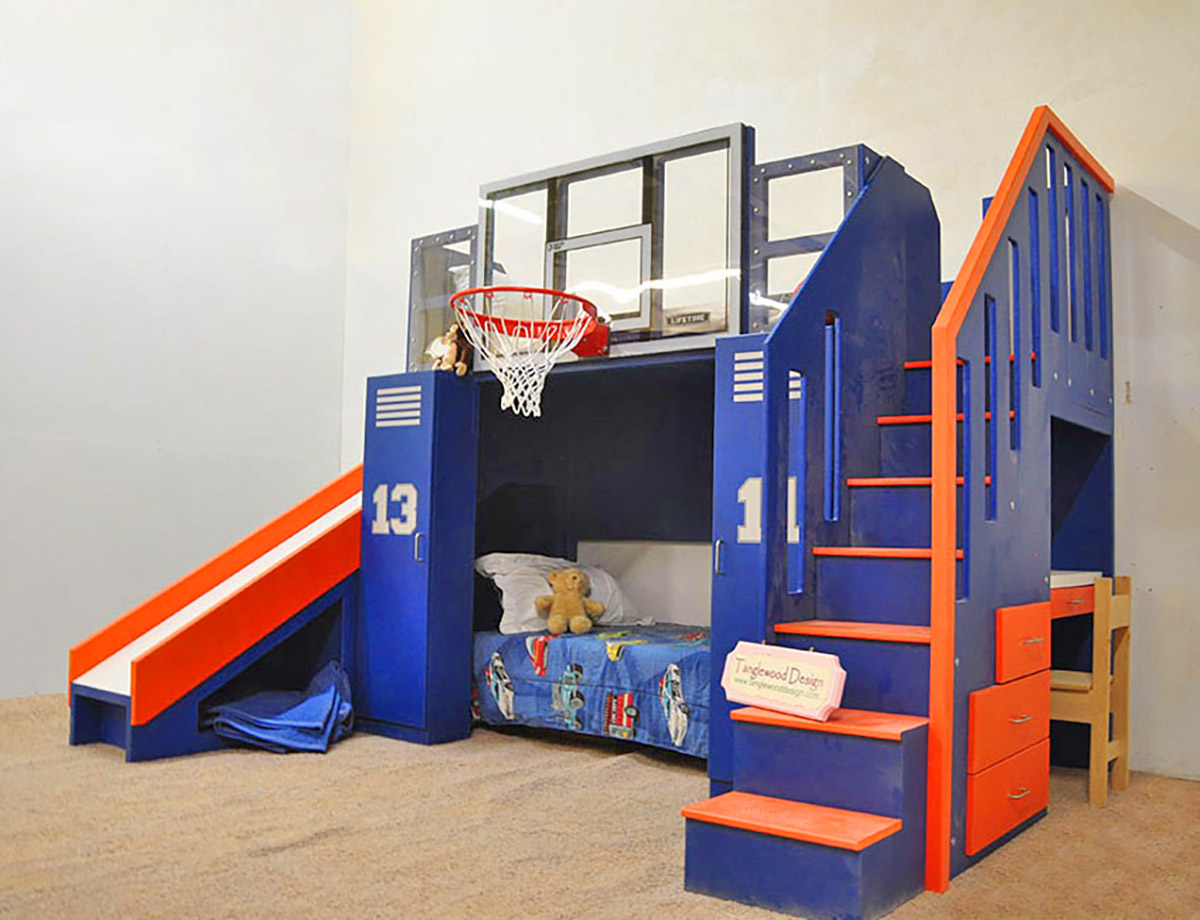 Basketball loft on sale bed