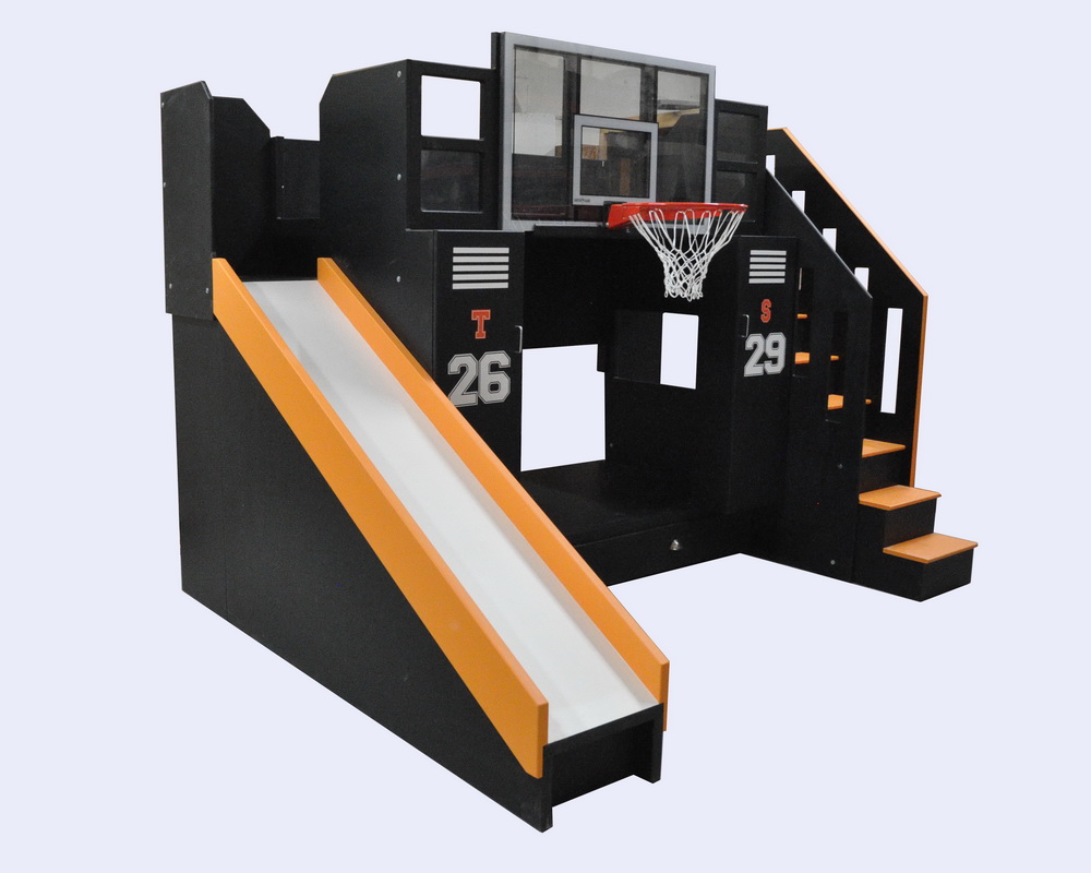 Basketball Hoop Bunk Bed, Basketball Bunk Bed With Slide