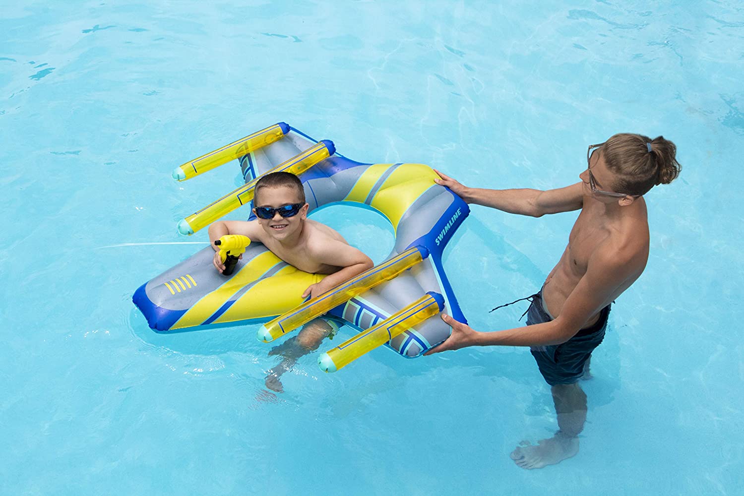 Details about   Unomor Giant Pool Floats for Kids with Built in Squirt Gun and Pirate Ship Des 