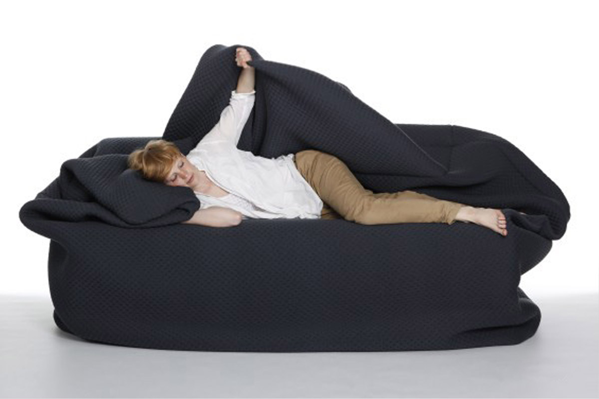 Bean Bag Bed With Built-in Blanket and Pillow