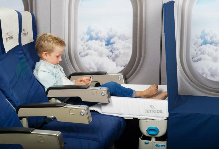 BedBox Rideable Child Luggage - Kids Carry-on acts as plane seat bed