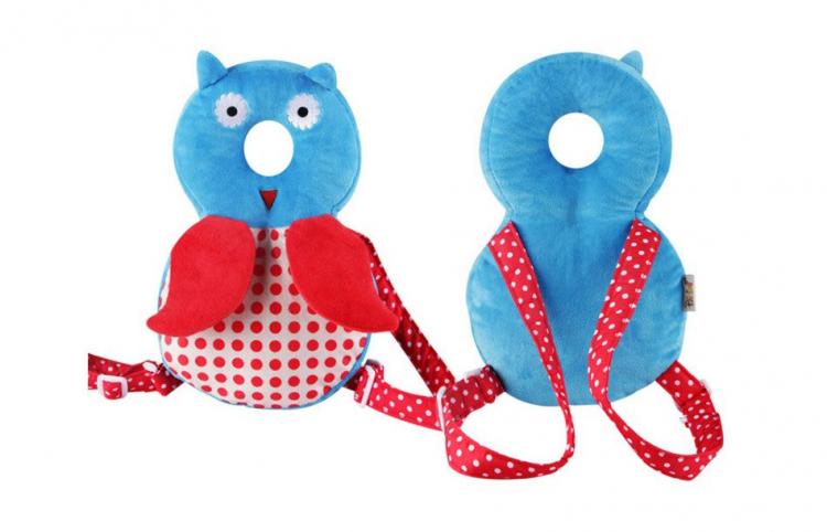 Owl Shaped Baby Head Protector backpack - animal shaped flat head shaper pillow