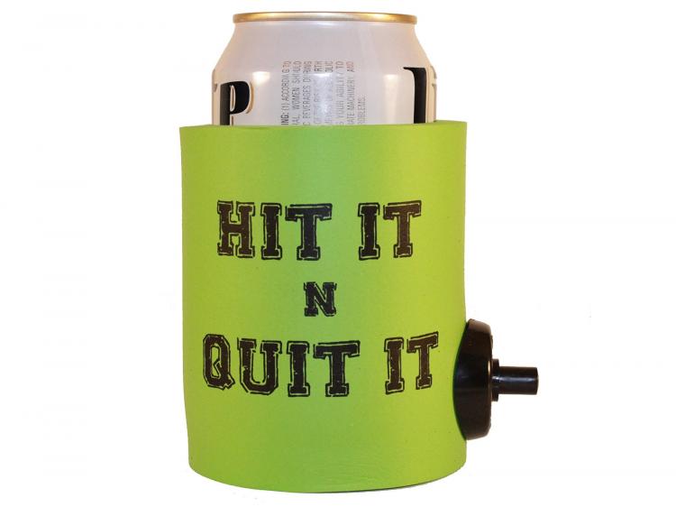 Shotgun Beer Koozie with shotgun button