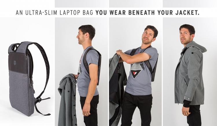 Betabrand - Ultra-slim laptop bag - hides under jacket
