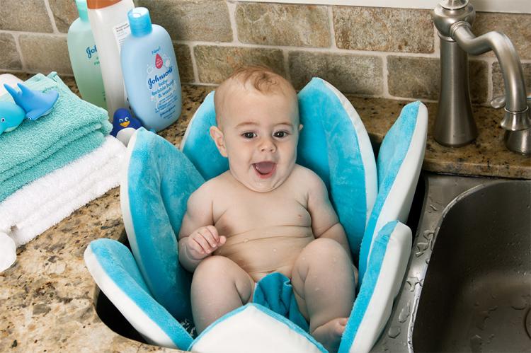 Blooming Bath: A Flower Shaped Baby Support For Sink Baths