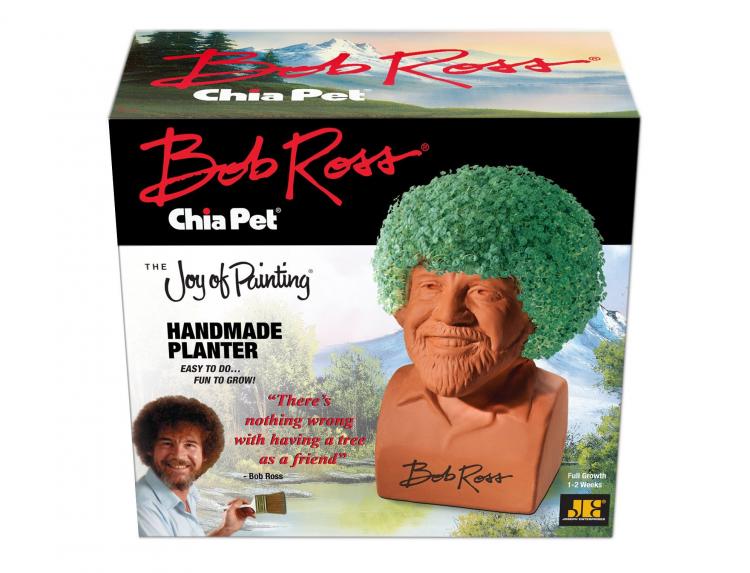 Bob Ross Chia Pet Lets You Grow a Happy Little Bush on Bob's Head