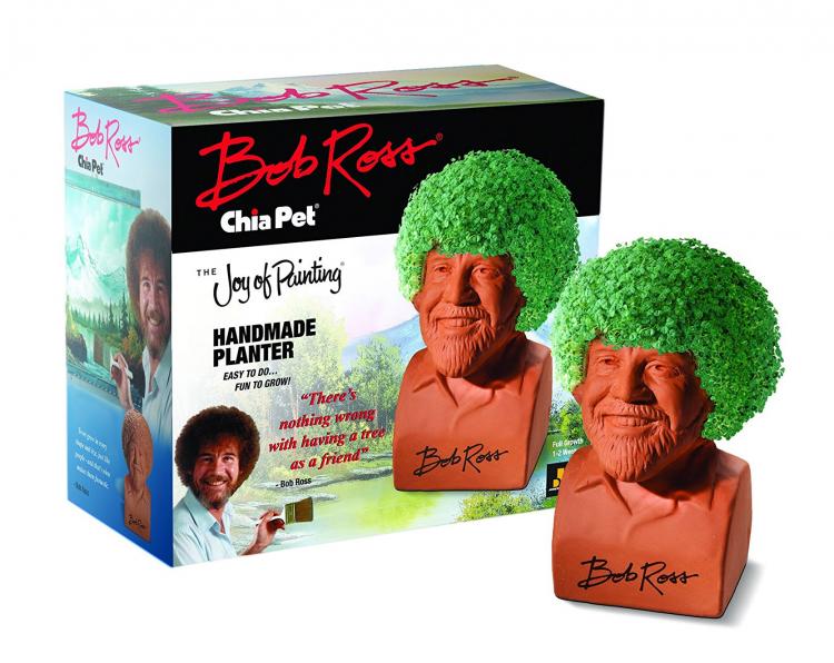 Bob Ross Chia Pet Lets You Grow a Happy Little Bush on Bob's Head