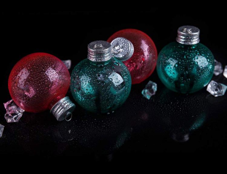Booze Filled Christmas Tree Ornaments - Alcohol-filled Christmas Bauble ornaments