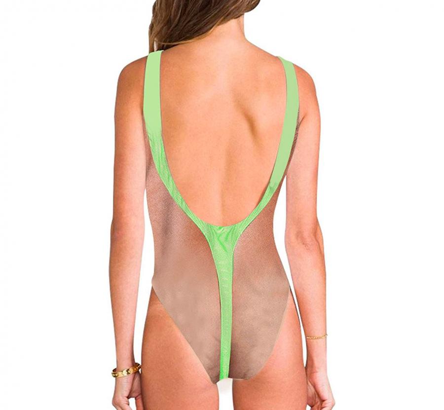 Hairy man one piece 2024 swimsuit