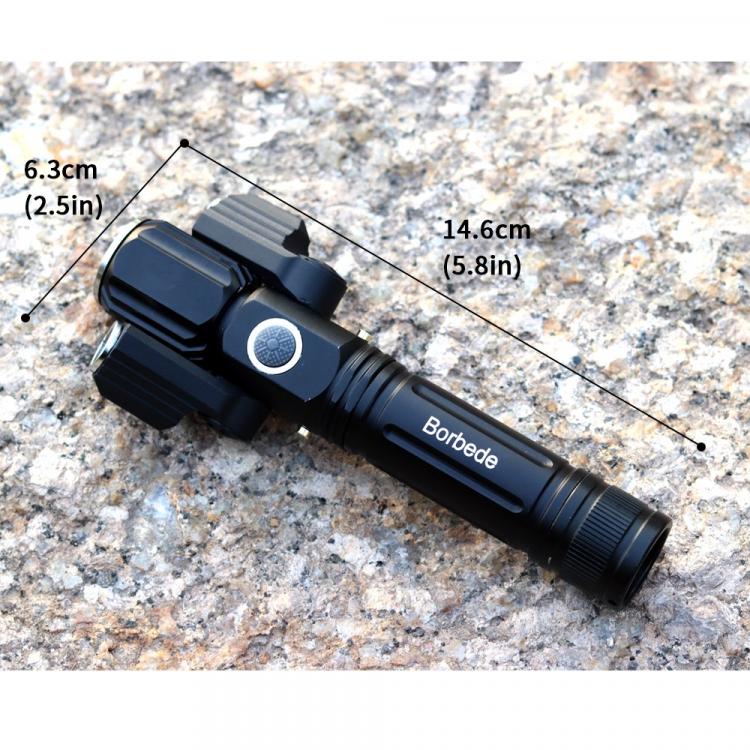 Borbede LED Flashlight with 3 Heads