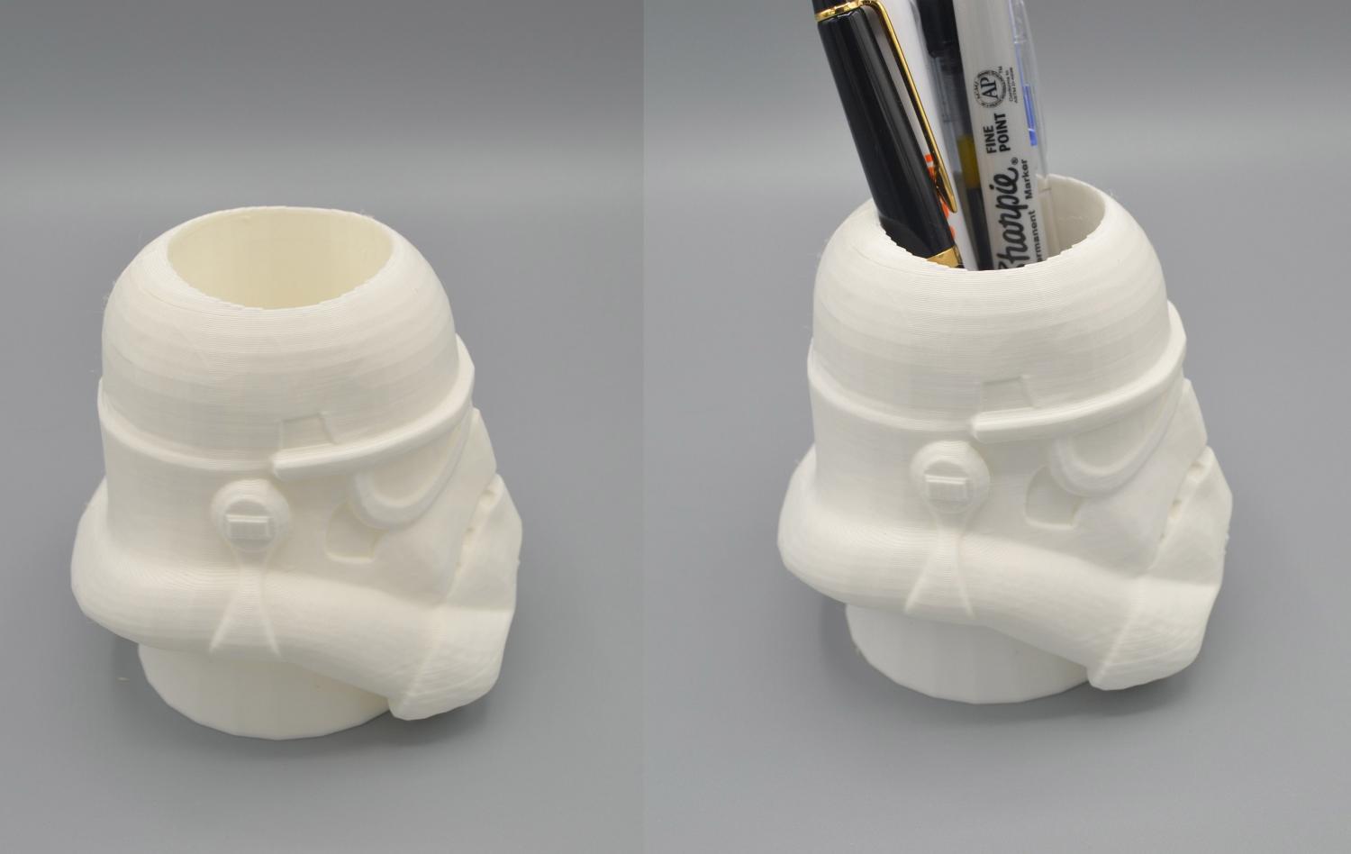 Stormtrooper helmet cup pen holder