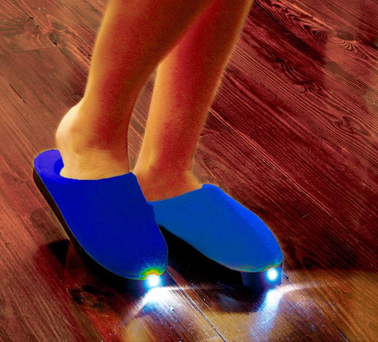 Bright Feet Lighted Slippers - Flashlight Slippers - LED Slippers