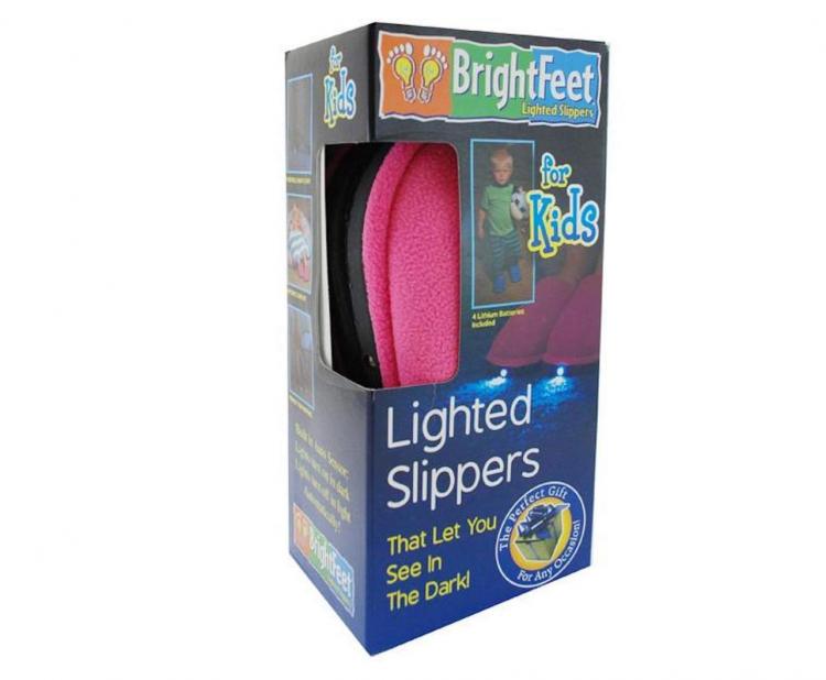 Bright feet lighted on sale slippers