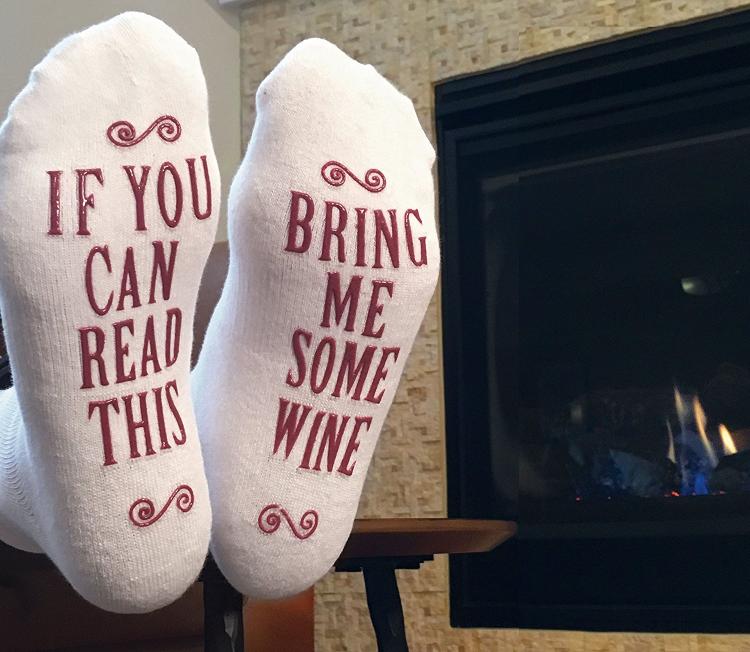 If You Can Read This, Bring Be Wine Socks - Bring Me Wine Socks - Christmas wine socks